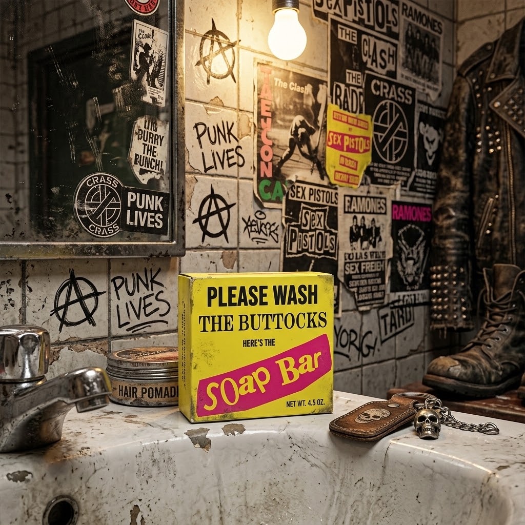 Please Wash Your Buttocks Punk Rock Soap