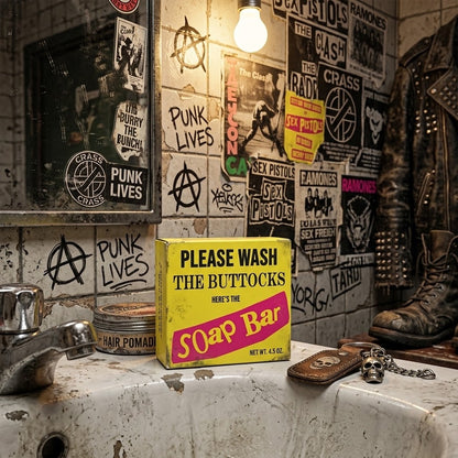 Please Wash Your Buttocks Punk Rock Soap
