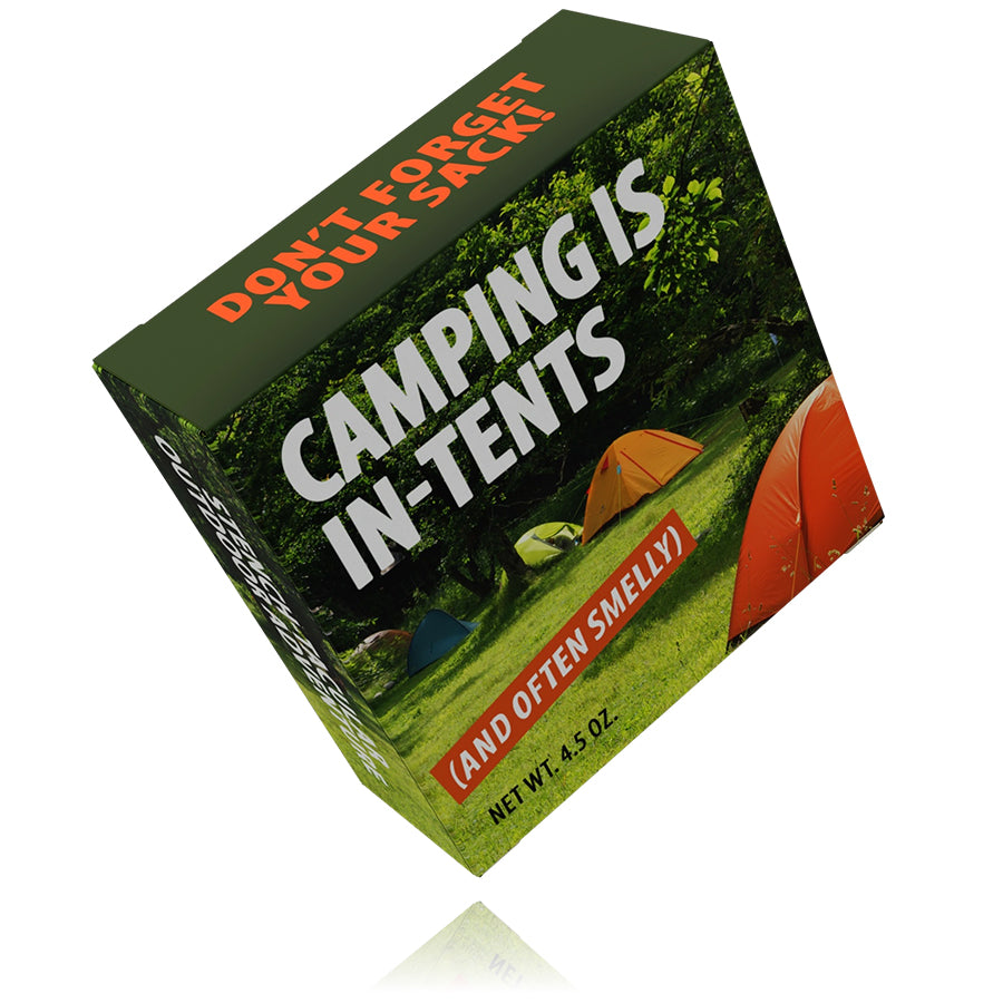 Funny Novelty Soap - Camping is In-Tents Soap for Outdoorsy People