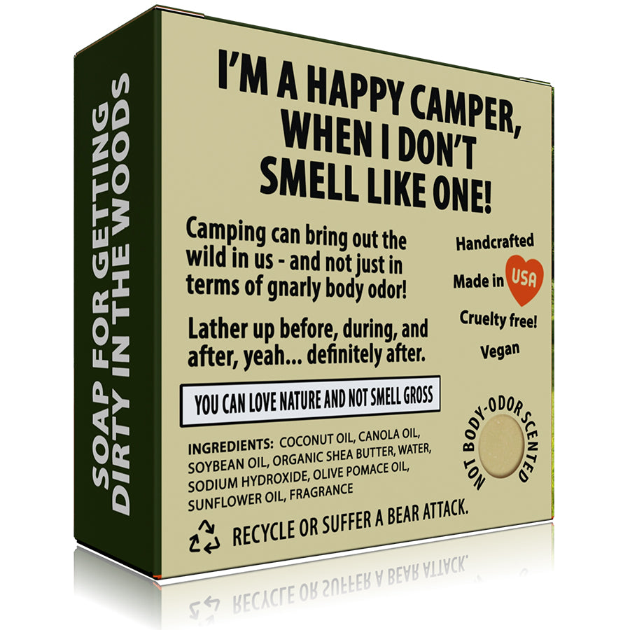 Funny Organic Soap - Camping is In-Tents Soap for Outdoorsy People