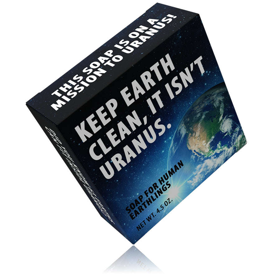Funny Novelty Soap - Keep Earth Clean. It Isn't Uranus. Soap
