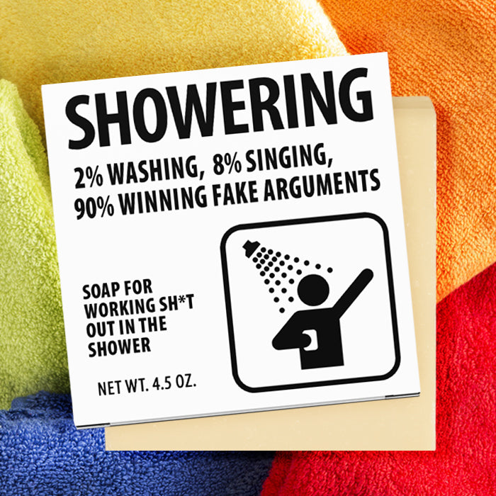 Novelty + Prank Soap - 90% Winning Fake Arguments in the Shower Meme Soap